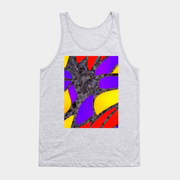 Blackhole and Multicolor Portal - Stained Glass Design Tank Top by Artilize